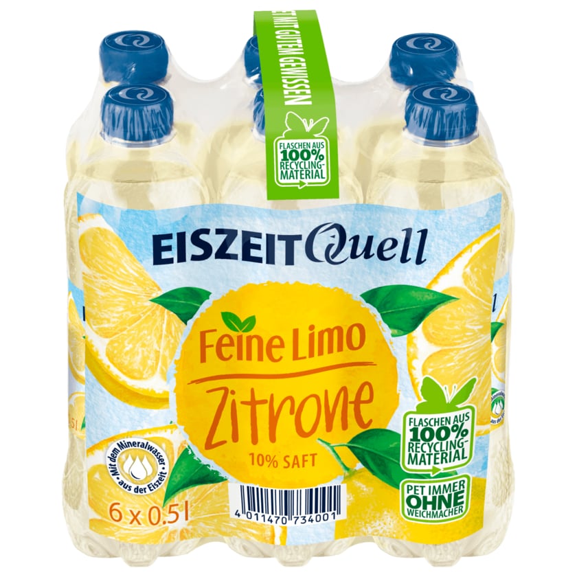 Eiszeitquell Feine Limo Zitrone 6x0,5l